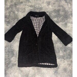 MINKPINK Black Sherpa Coat - Size XS